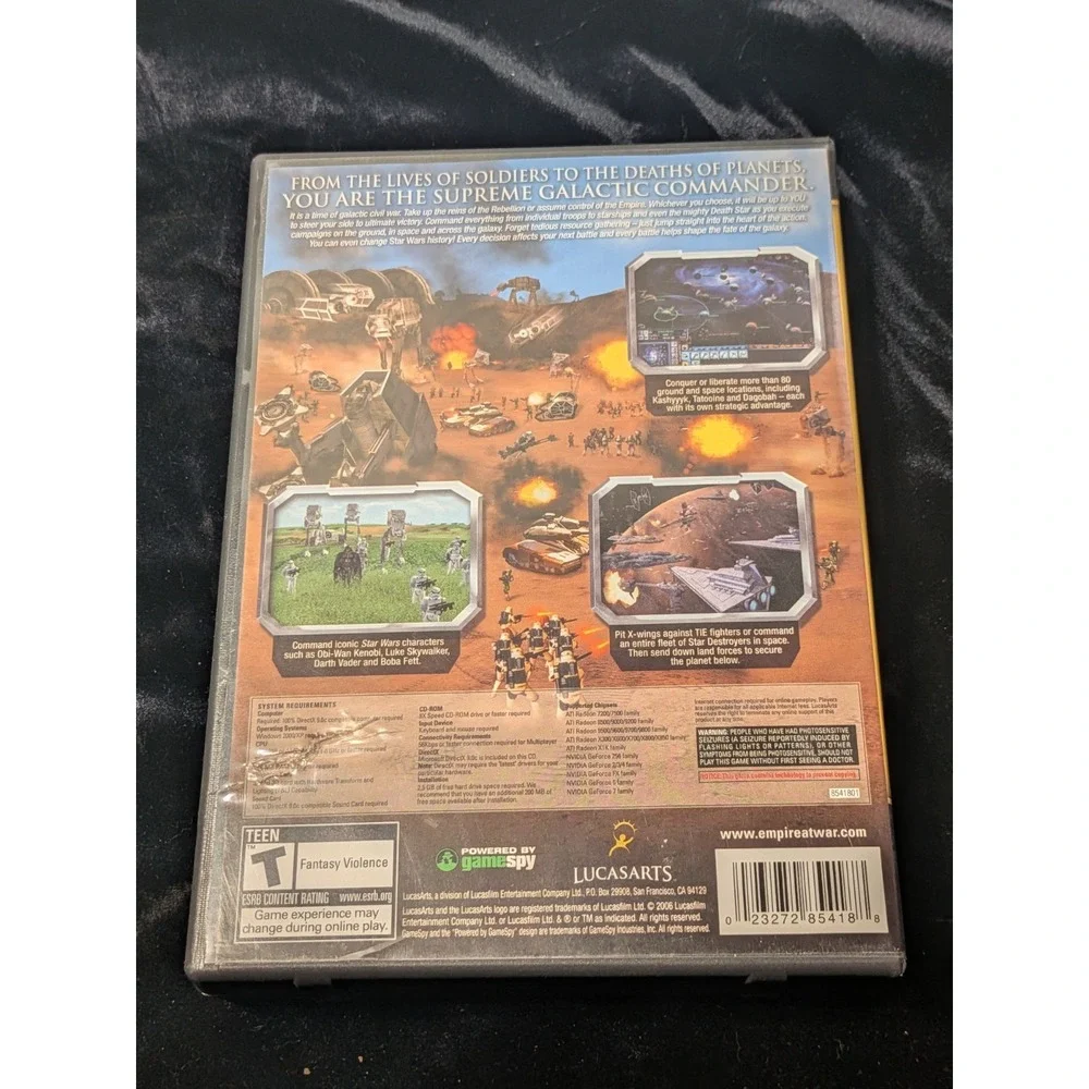 Star Wars: Empire at War (PC, 2006) 2-Disc‎ Set Complete w/ Manual & Tech Tree